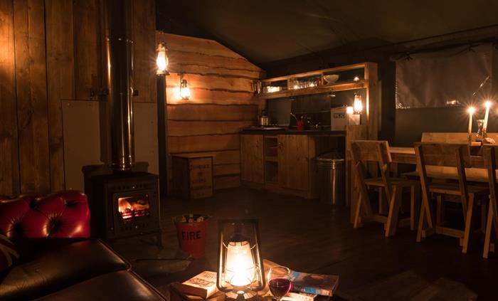 Lodges at night